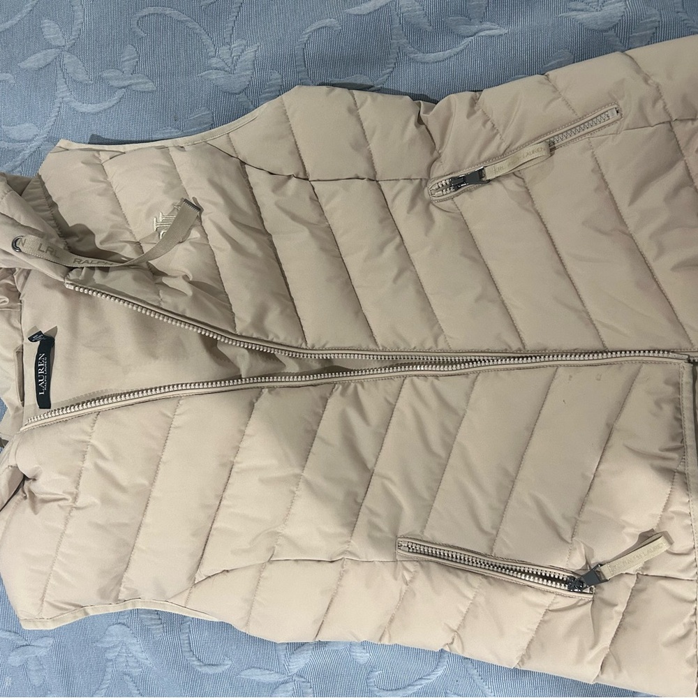 Lauren Ralph Lauren Tan Quilted Vest